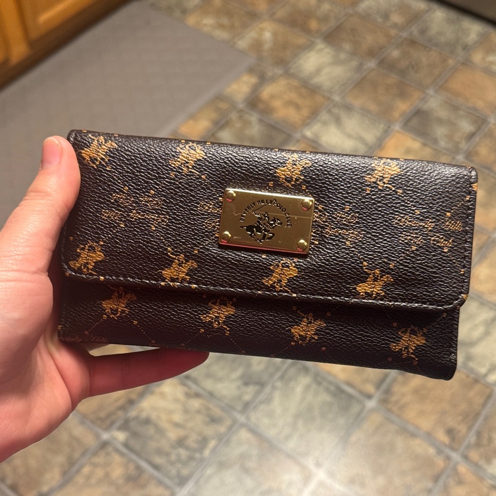 Beverly Hills Polo Club Brown and Gold Wallet